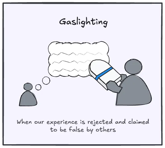 Dismissing someone's experience erodes their reality