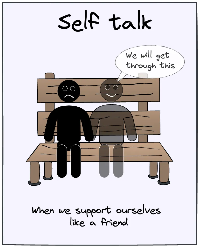 Healthy self-talk prevents spiraling and builds resilience