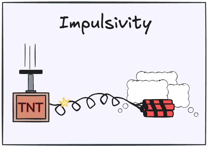 Impulsivity is acting without conscious deliberation or filter