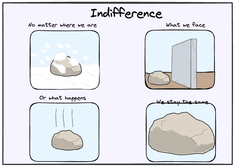 Indifference can be protective or harmful depending on its source