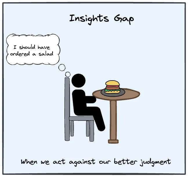 Knowing the right thing doesn't mean we do it