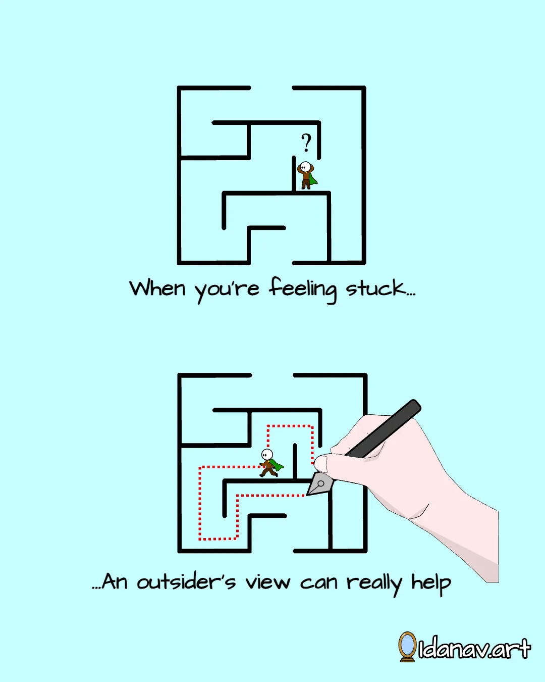 Mentors provide expert guidance and feedback for skill development (sketch)