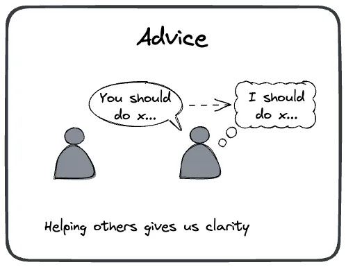 Seeking and giving advice both expand our perspective